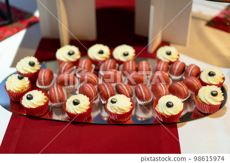delicious sweet dessert, candy bar on celebration delicious sweet dessert, candy bar on celebration 98615974