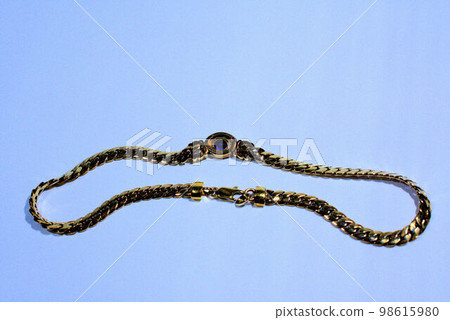 Gold necklace miscellaneous goods material 98615980
