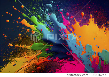 油漆飛濺 3DCG“人工智能生成的圖像” 98616744