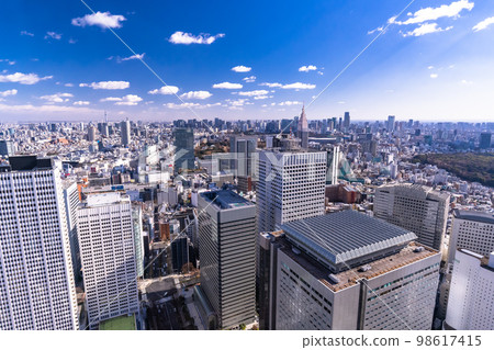 "Tokyo" Tokyo cityscape, view from Shinjuku 98617415