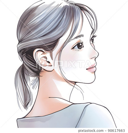 Illustration of a beautiful older sister Watercolor style "AI-generated image" Illustration of a beautiful older sister Watercolor style "AI-generated image" 98617663
