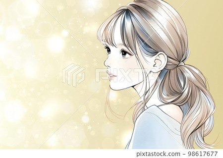 Illustration of a beautiful older sister Watercolor style "AI-generated image" Illustration of a beautiful older sister Watercolor style "AI-generated image" 98617677