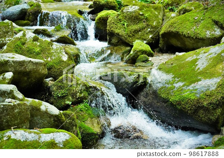 Sefuri mountain stream running water 98617888