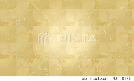 Traditional and basic Japanese style background with gold leaf. (vector) 16:9 98618126
