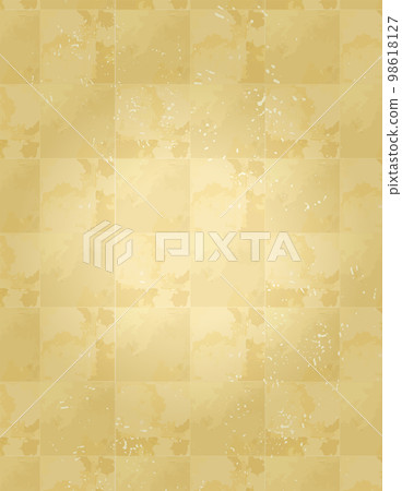 Traditional and basic Japanese style background with gold leaf. (Vector) Letter size ratio, vertical. 98618127