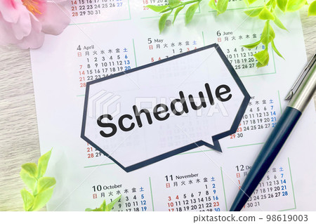 Annual calendar and schedule management Annual calendar and schedule management 98619003