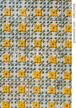 Traditional portuguese tile Azulejo wall Traditional portuguese tile Azulejo wall 98619088