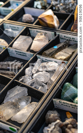 market stall of esoteric lucky stones 98619096