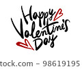Happy Valentine's Day handwritten character material 98619195