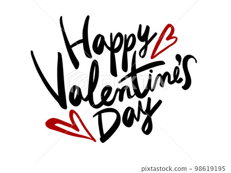 Happy Valentine's Day handwritten character material 98619195