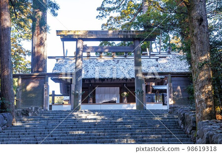 Ise Grand Shrine Naiku in snow Ise Grand Shrine Naiku in snow 98619318