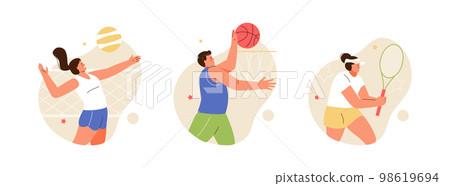 Athletic People Sports Ball Games Athletic People Sports Ball Games 98619694