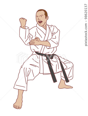 男性空手道選手姿態 98620137