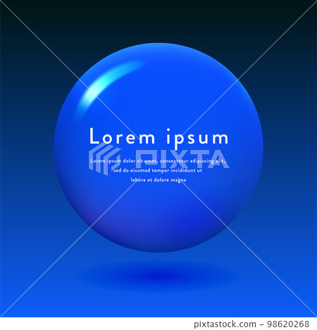 藍色圓形徽章 98620268