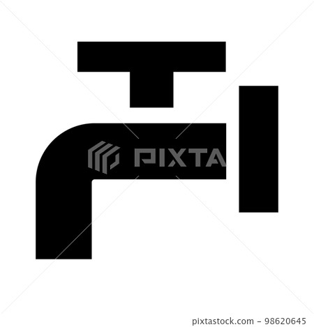 Water faucet silhouette icon. water supply. vector. Water faucet silhouette icon. water supply. vector. 98620645