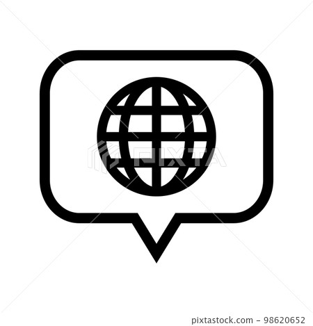 Language speech bubble icon. vector. 98620652