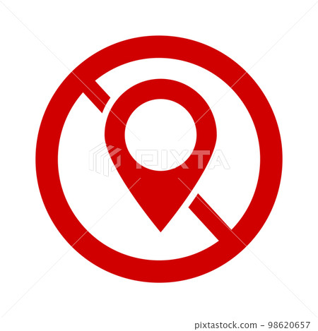 沒有非法侵入。沒有旅行。向量。 98620657