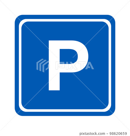 停車區圖標。向量。 98620659