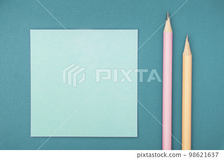Important Message Written On Piece OF Paper. Photo Of Different Office Supplies, Stickers, Notebooks, Pens, Pencils, Rullers, Marckers, Stapler, Wallet. Main Information. 98621637
