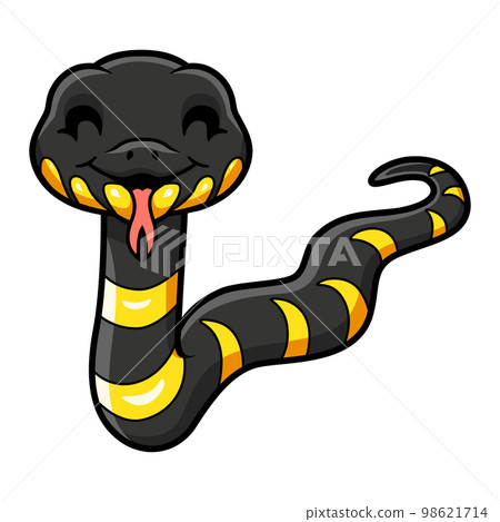 Cute happy mangrove snake cartoon Cute happy mangrove snake cartoon 98621714