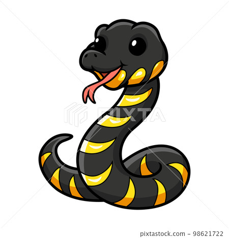 Cute happy mangrove snake cartoon Cute happy mangrove snake cartoon 98621722