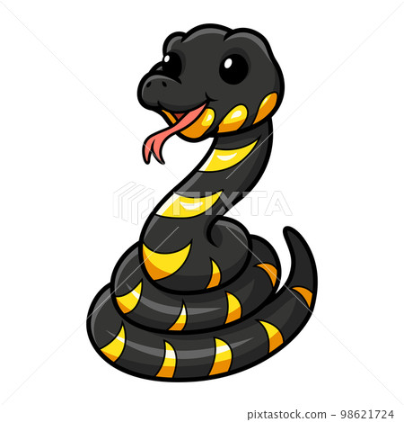 Cute happy mangrove snake cartoon Cute happy mangrove snake cartoon 98621724