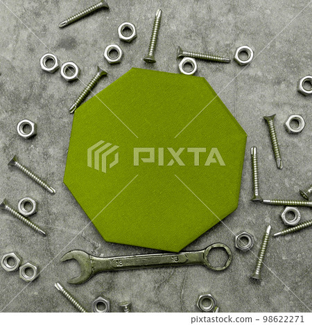 Important Message Written On Piece OF Paper. Photo Of Different Office Supplies, Stickers, Notebooks, Pens, Pencils, Rullers, Marckers, Stapler, Wallet. Main Information. 98622271