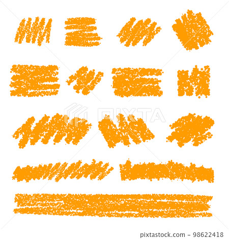 Crayon material stroke decoration set 98622418