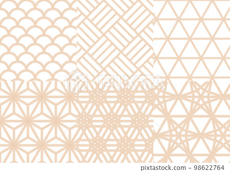 Traditional Japanese woodwork Kumiko pattern collection 98622764