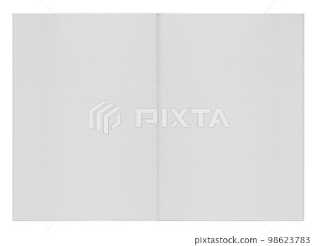 Double page white notebook, no shadow template Double page white notebook, no shadow template 98623783