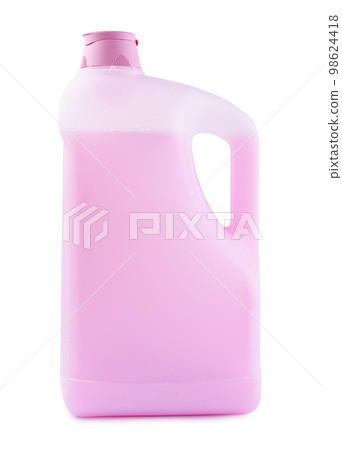 Plastic clean bottle with pink detergent Plastic clean bottle with pink detergent 98624418