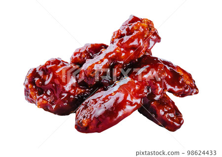 delicious crispy roasted chicken wings on white delicious crispy roasted chicken wings on white 98624433