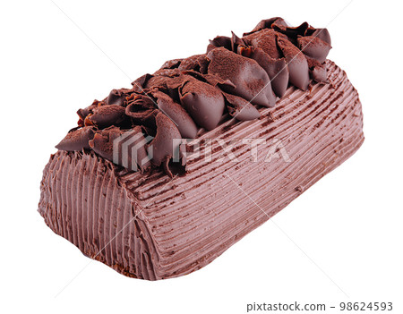 Chocolate cake roll with cocoa filling Chocolate cake roll with cocoa filling 98624593