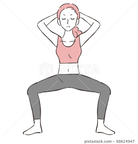 Female wide squat 98624947