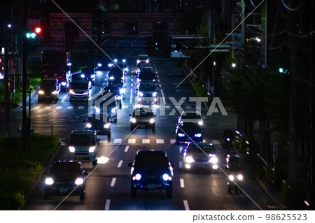 Traffic around Higashifushimi and Ome Kaido at night [night view image] 98625523