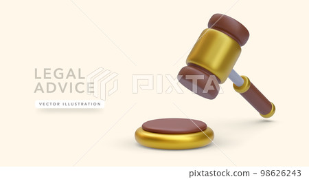 3d realistic wooden judge hammer 3d realistic wooden judge hammer 98626243