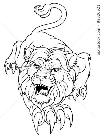 Lion Angry Lions Team Sports Mascot Roaring Lion Angry Lions Team Sports Mascot Roaring 98626921