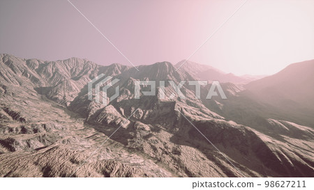 View of the Afghan mountains in fog View of the Afghan mountains in fog 98627211