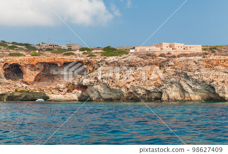 Malta coastal landscape with St Marys Battery Malta coastal landscape with St Marys Battery 98627409