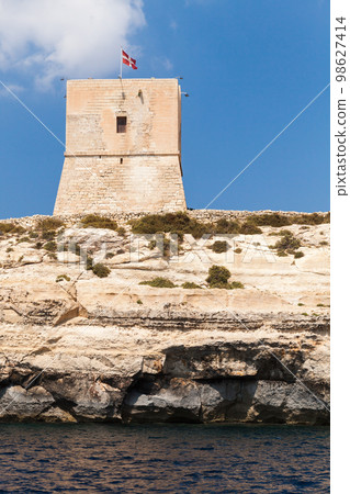 Mgarr ix-Xini Tower, the largest of the coastal watchtowers of Malta 98627414