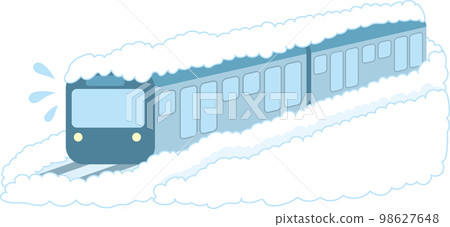 Snow damage illustration _ train _ stuck _ delay _ confined 98627648