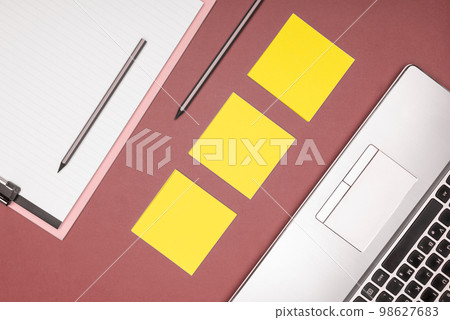 Colored Paper Puzzles Lying On Table. Important Text Written Over Paper. Office Stationery Around School Accessories, Pens, Pensils, Computer Keyboard. Colored Paper Puzzles Lying On Table. Important Text Written Over Paper. Office Stationery Around School Accessories, Pens, Pensils, Computer Keyboard. 98627683
