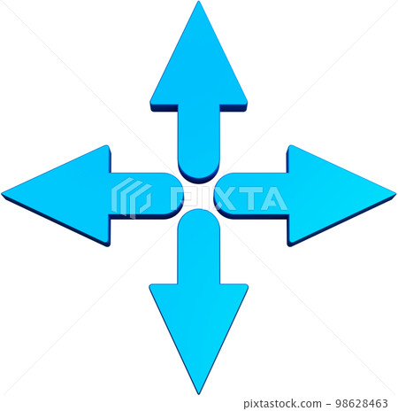 Arrow 3D icon illustration. - Stock Illustration [98628463] - PIXTA