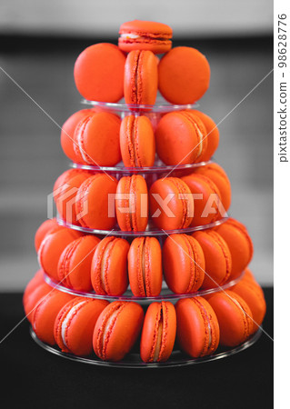 pyramid macarons on the Candy Bar pyramid macarons on the Candy Bar 98628776