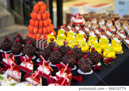 delicious sweet dessert, candy bar on celebration 98628779