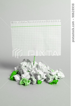 Paper Wraps Placed Around Important Information. Wrinkled Notes Arranged In Circle With Crutial Announcement Inside. Crumpled Memos With Critical Data In. Paper Wraps Placed Around Important Information. Wrinkled Notes Arranged In Circle With Crutial Announcement Inside. Crumpled Memos With Critical Data In. 98628938