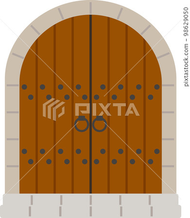 Western-style old wooden door 98629050