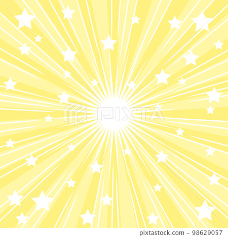 帶星星和濃度線的黃色背景 98629057