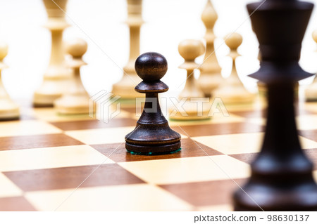 attacking black pawn and queen against white chess attacking black pawn and queen against white chess 98630137