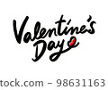 Valentine's Day handwritten character material 98631163
